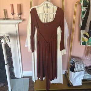 Astr Rich Brown Maxi Dress